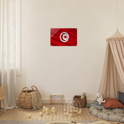 Tunisia Flag -  Acrylic Print