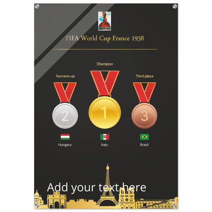 FiFa World Cup 1938 France  ( 1930-2022) - Acrylic Print