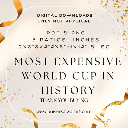 Most Expensive  Fifa WC in History  Qatar 2022( 1930-2022) - Acrylic Print