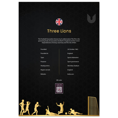 English League ( Three Lions )-Premium Matte Paper Poster