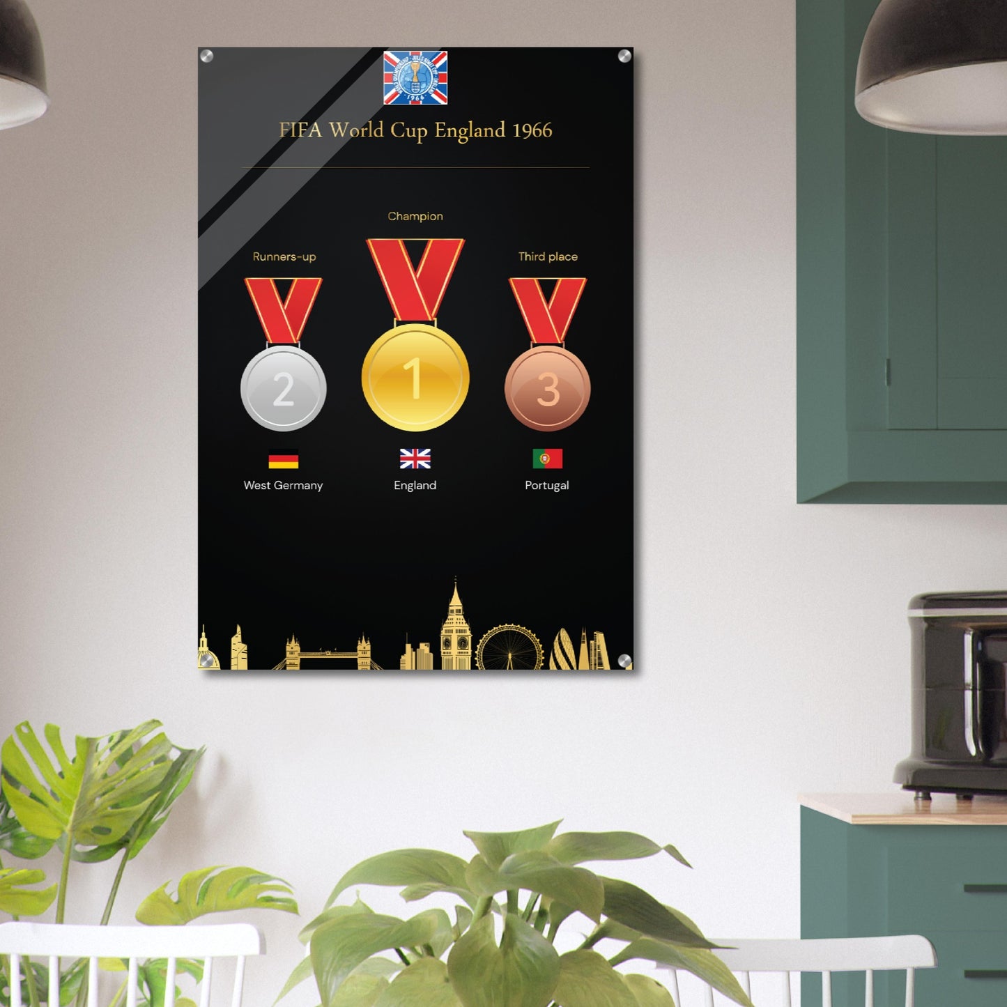 FiFa World Cup 1966 England  ( 1930-2022) - Acrylic Prin