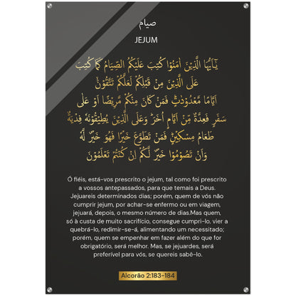 Jejum ( Fasting )in  Portuguese Acrylic Poster