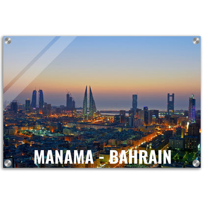 Manama City Bahrain - Acrylic Print